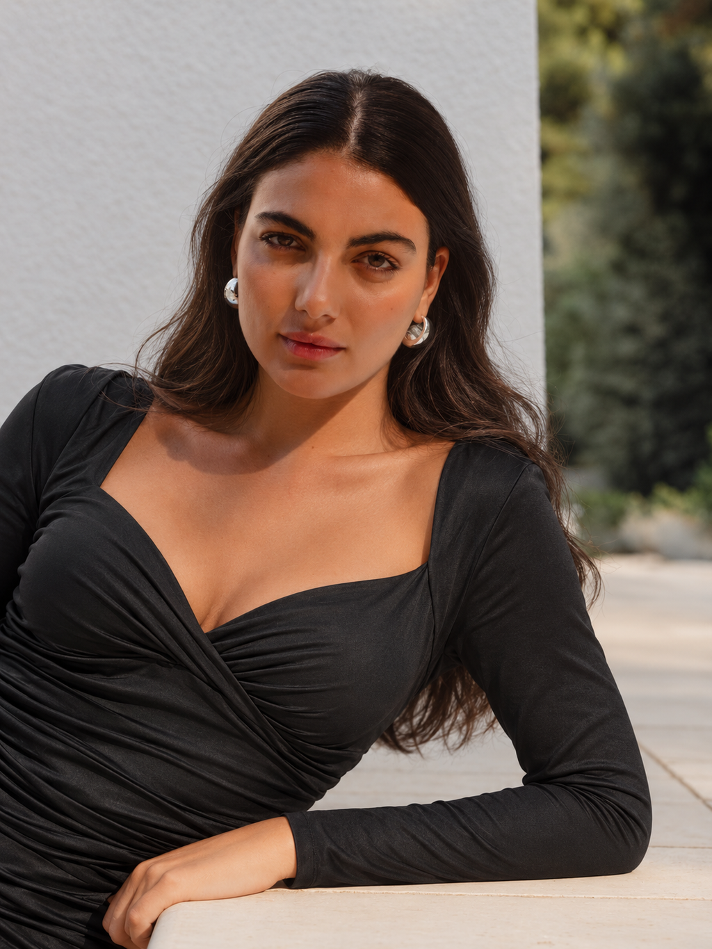 Ruched Dress Bodycon Fold  Mini Dress