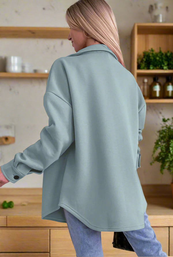 Stylish Button-Up Oversized Jacket
