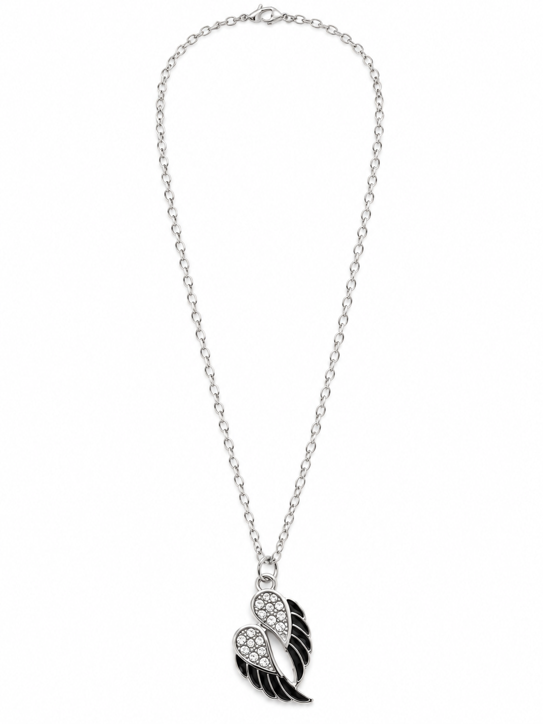 Women’s Rhinestone Angel Wings Pendant Necklace