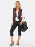 Plaid Sleeveless Jacket