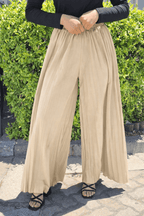 High Waist Curve Pleated Wide Leg Pant