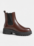 Polished Elastic-Side Ankle Chelsea Boots