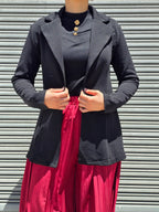 Black Lapel Collar Blazer