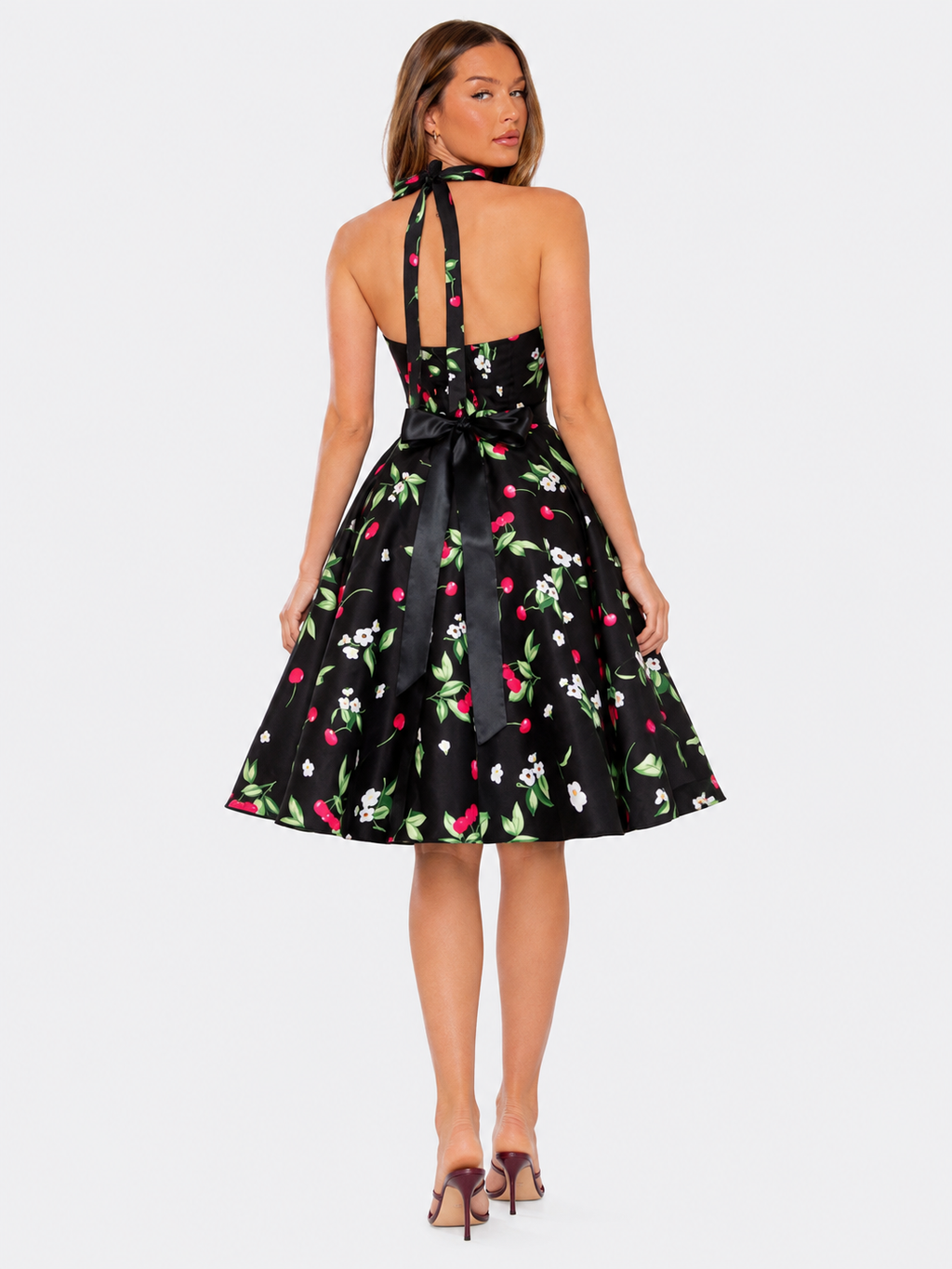 Celeste Tie-Neck Midi Dress