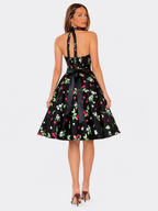 Celeste Tie-Neck Midi Dress