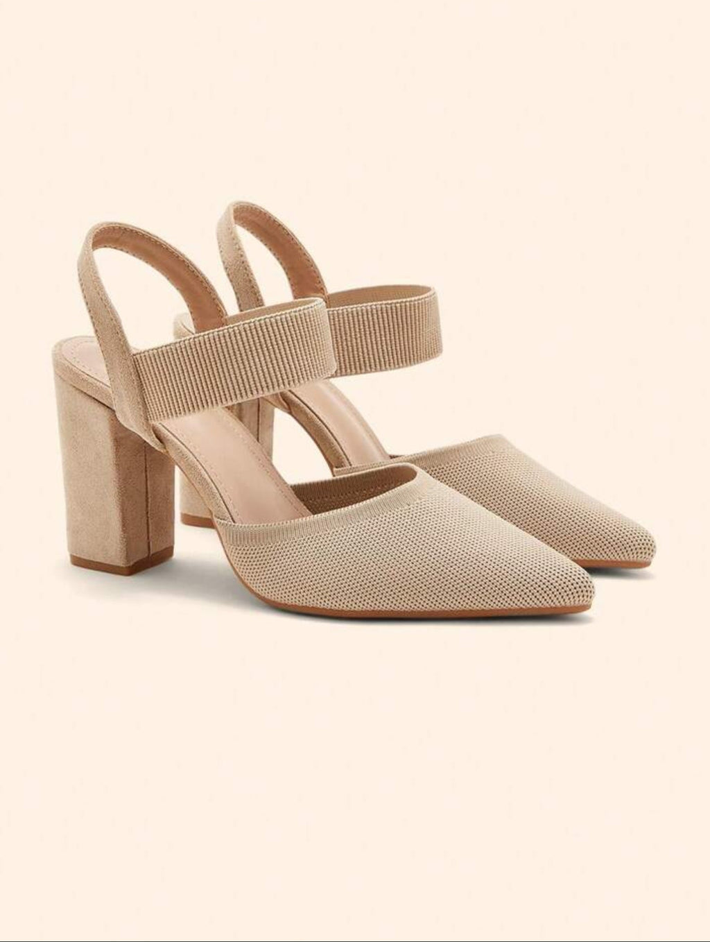 Pointed Toe Block Heel Pumps for Women