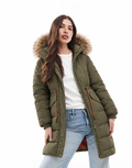 Faux Fur Trimmed Longline Parka Jacket