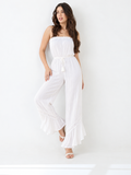 Strapless Wide-Leg Jumpsuit