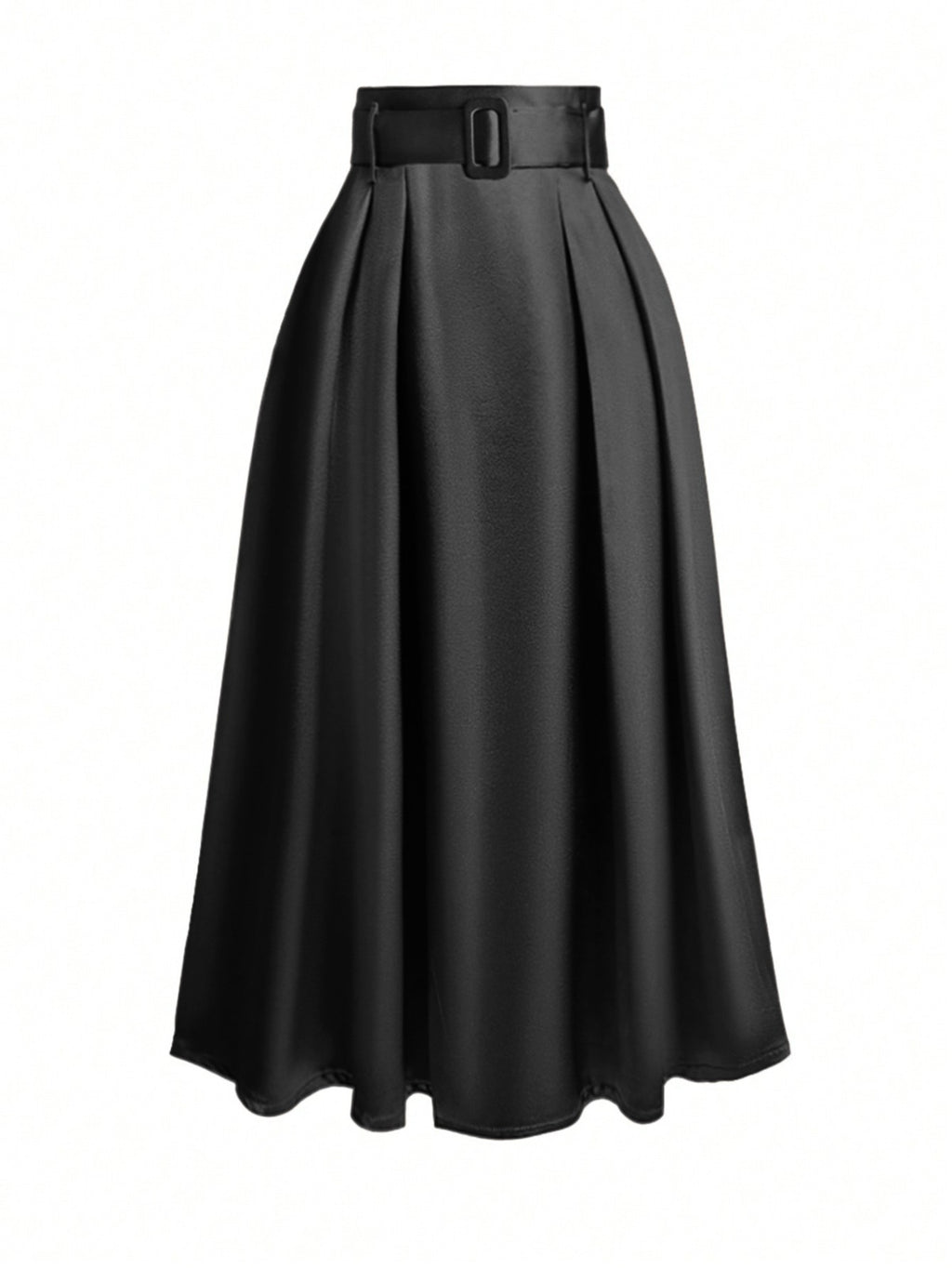 High-Waist Belted A-Line Maxi Skirt – Elegant Flowy Style