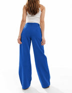 Pleated High-Waist Wide-Leg Pants