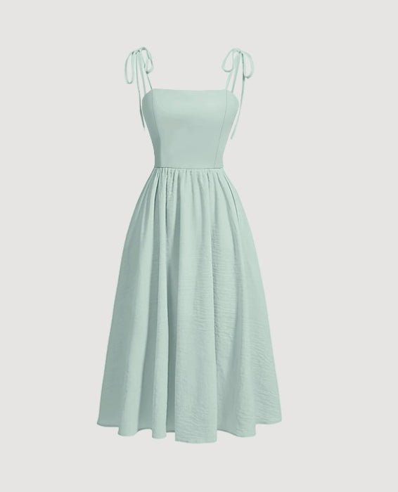 Minimalist Tie Strap Midi Dress