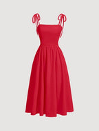 Minimalist Tie Strap Midi Dress
