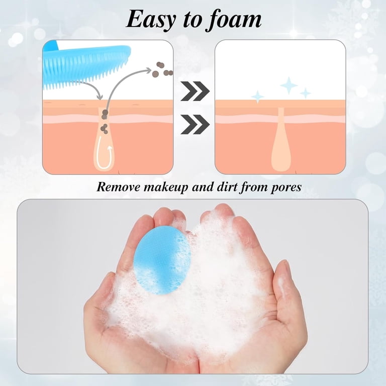 Silicone Face Scrubber Random Colour 2pcs