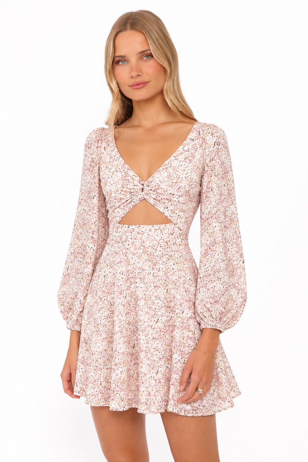 Bloom Cutout Floral Mini Dress
