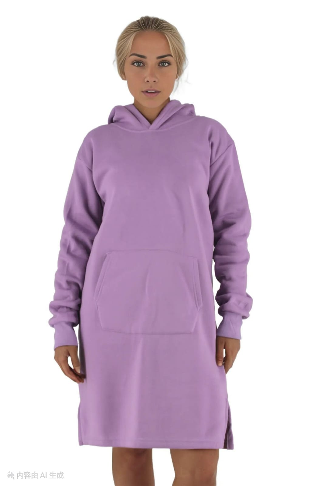 Jersey Hoodie Knee Length Dress