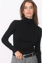 Long-Sleeve Ribbed Turtleneck Sweater