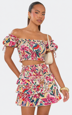 Matching Floral  Women's Two Piece Set