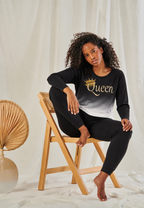 Royal Mood Queen Graphic Sleepwear Set