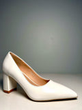 Classic Pointed Toe Block Heel Pumps – Elegant Office Shoes