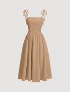 Minimalist Tie Strap Midi Dress