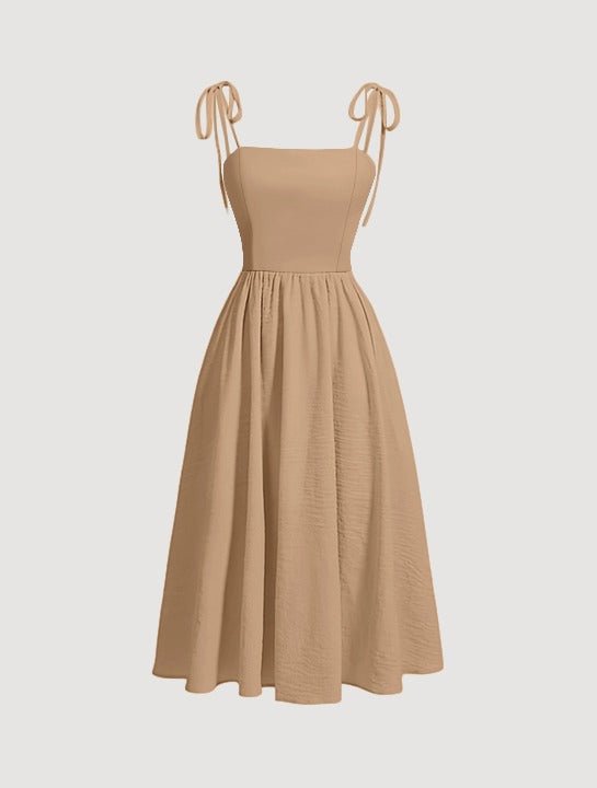 Minimalist Tie Strap Midi Dress