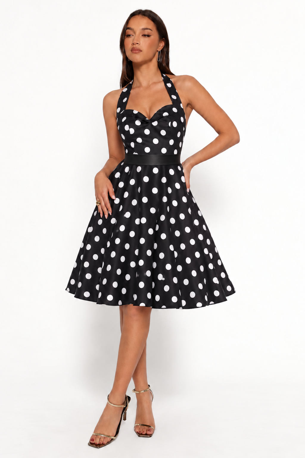 Celeste Tie-Neck Midi Dress