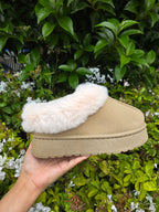 Women’s Faux Fur Platform Slippers – Cozy Winter Slip-On Shoes