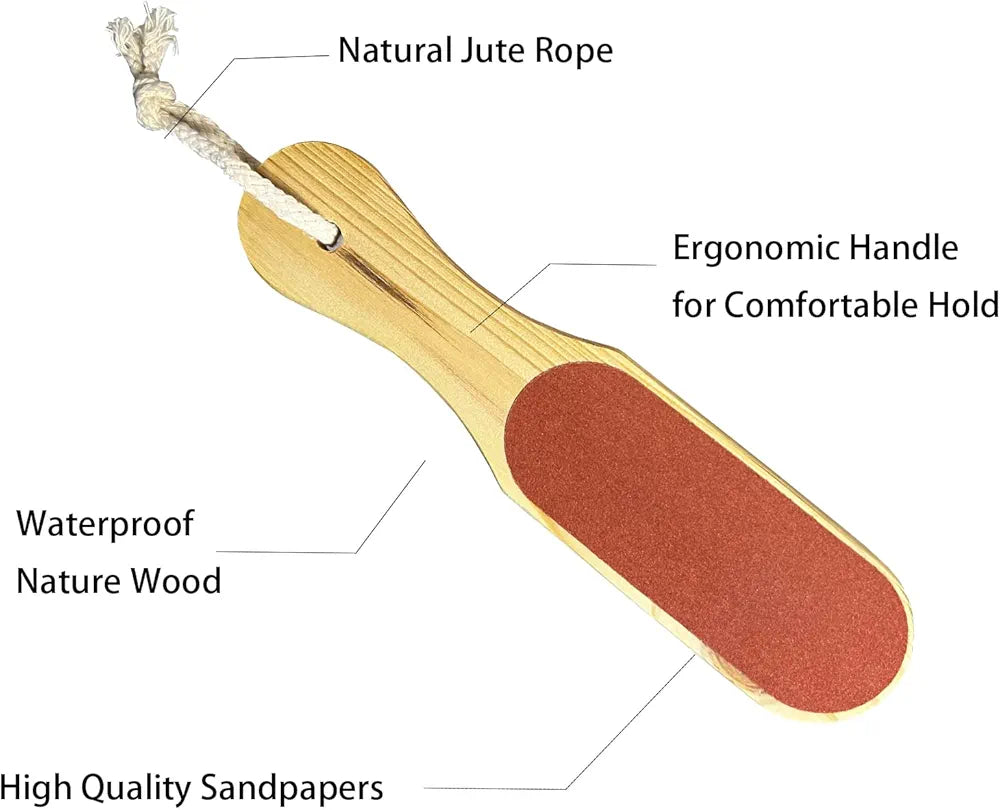 Double-Sided Wooden Foot File – 1PC