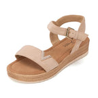 Women’s V-Strap Platform Sandals with Buckle