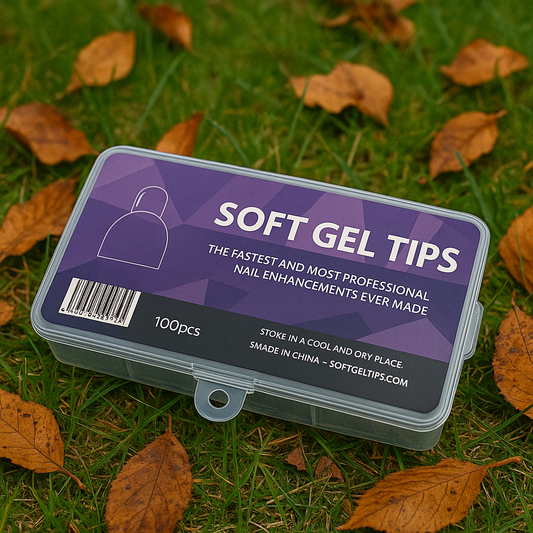 100pc Soft Gel Nail Tips – Full Cover Clear Extension Kit 1-10