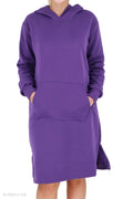 Jersey Hoodie Knee Length Dress