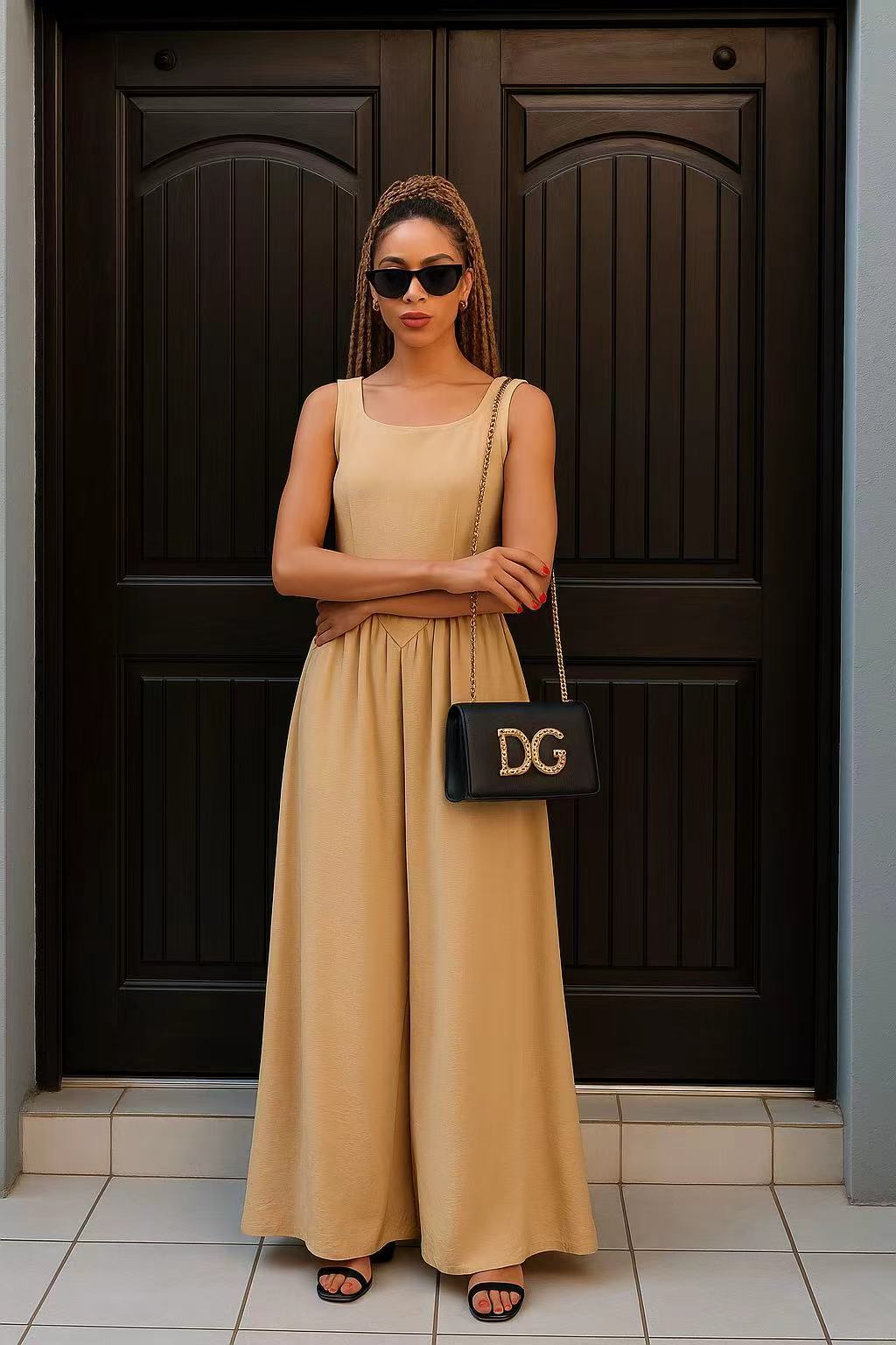 Elegant Wide-Leg Sleeveless Jumpsuit – Effortless Chic