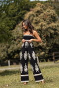 Strapless Tube Patterned Jumpsuit - Bold & Stylish