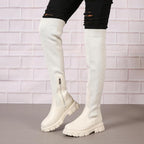 Flex Knit Platform Boots