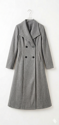 Classic Double-Breasted Long Coat