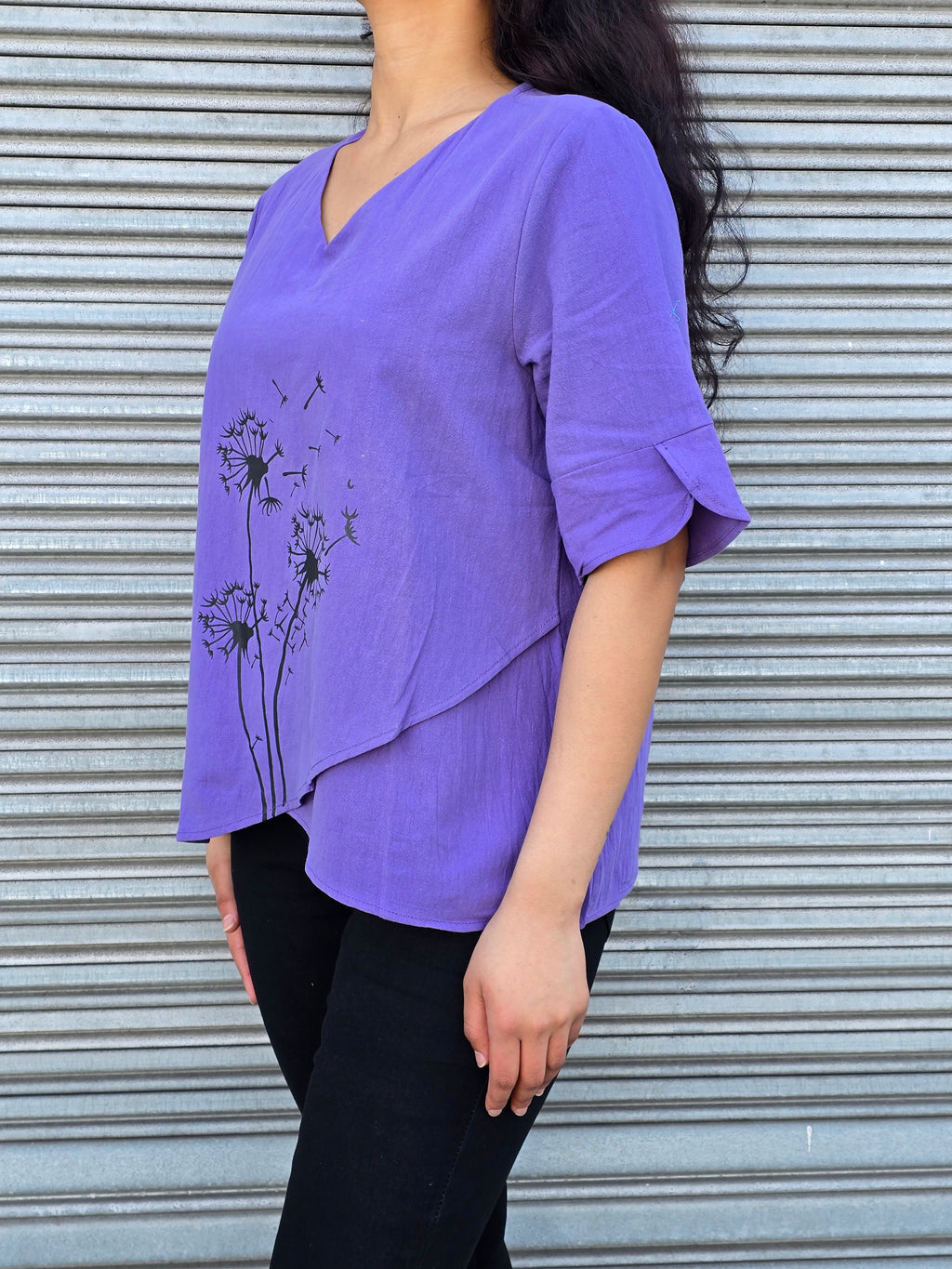 Flower Dandelion Short Sleeve Top
