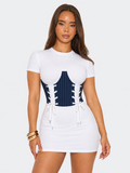 Corset Mini T-Shirt Dress