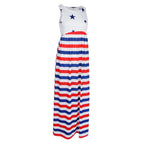 Stars and Stripes Sleeveless Maxi Dress