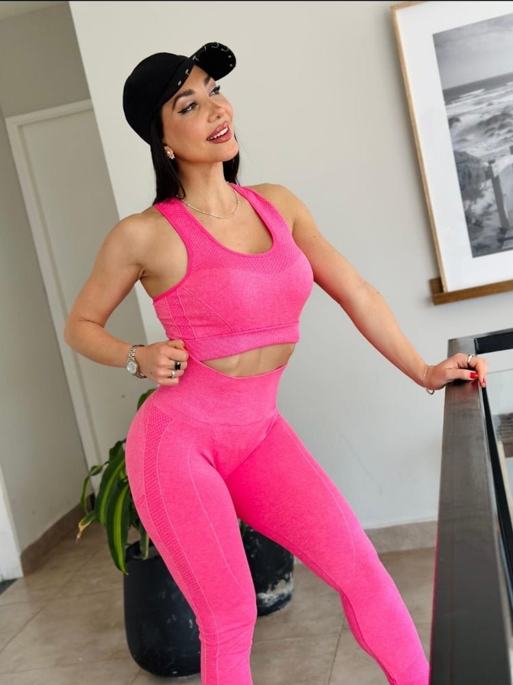 2PCS Workout Legging & Racerback Crop Top Set