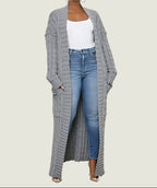 Chunky Knit Longline Cardigan – Cozy & Stylish Open Front Sweater