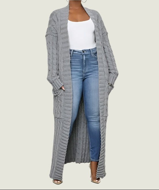 Chunky Knit Longline Cardigan – Cozy & Stylish Open Front Sweater