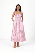 Polka Dot Vintage Tie-Strap Dress