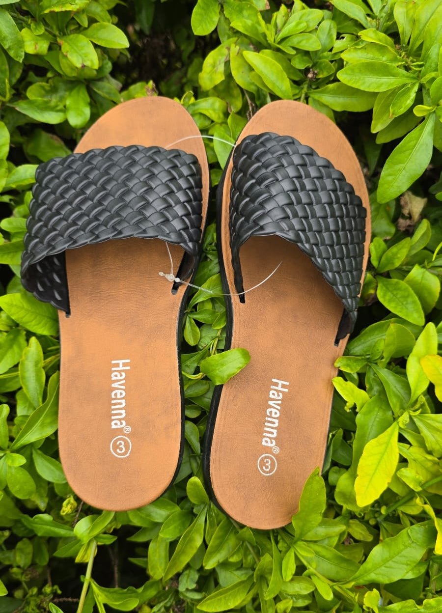 Woven Slide Sandals – Casual Slip-On Summer Flats