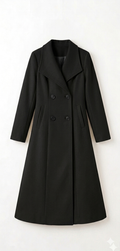 Classic Double-Breasted Long Coat
