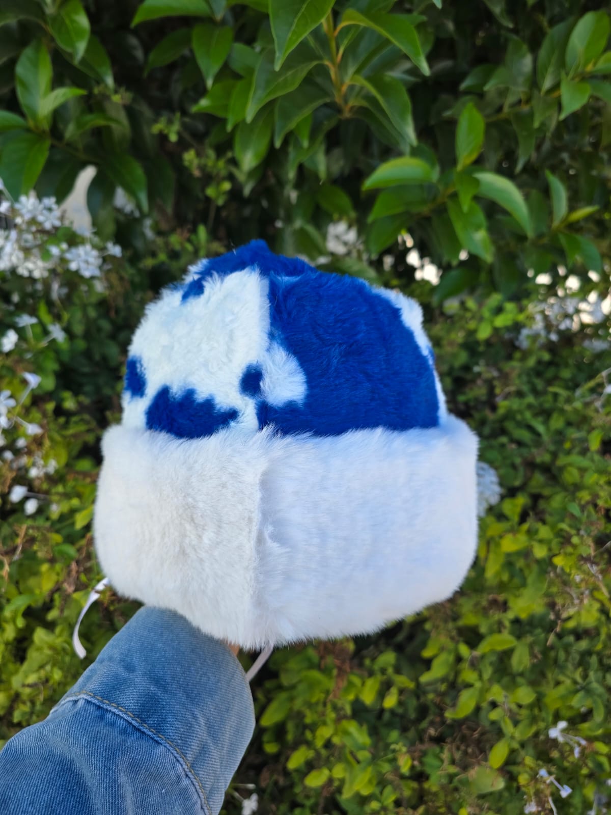 Cow Print Faux Fur Bucket Hat