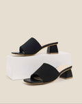 Open-Toe Block Heel Mules – Slip-On Mid-Heel Sandals