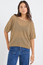 Airy Sheer Relaxed-Fit Top