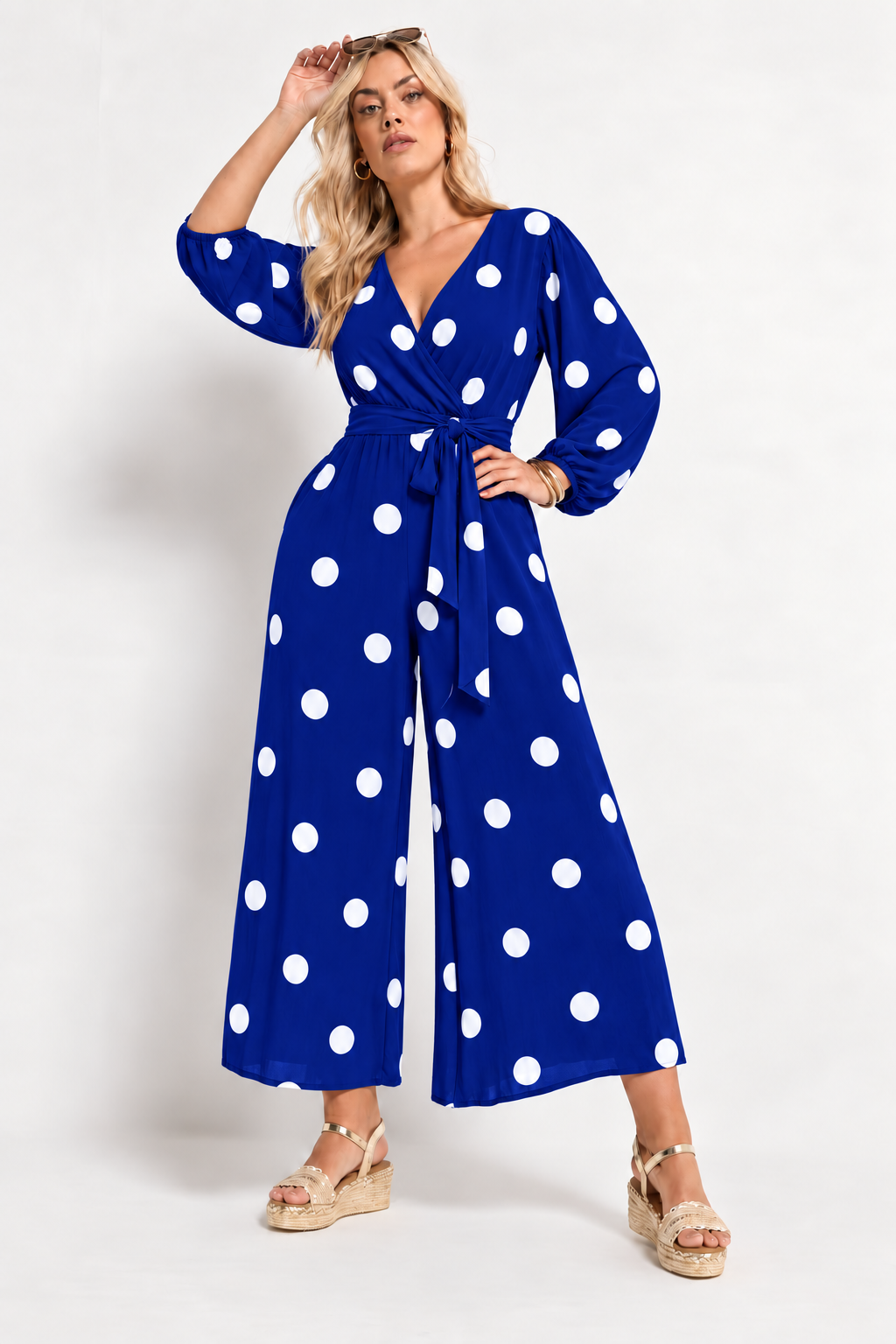 Curve Polka-Dot Wide-Leg Jumpsuit
