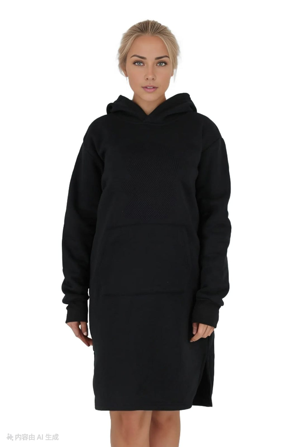 Jersey Hoodie Knee Length Dress
