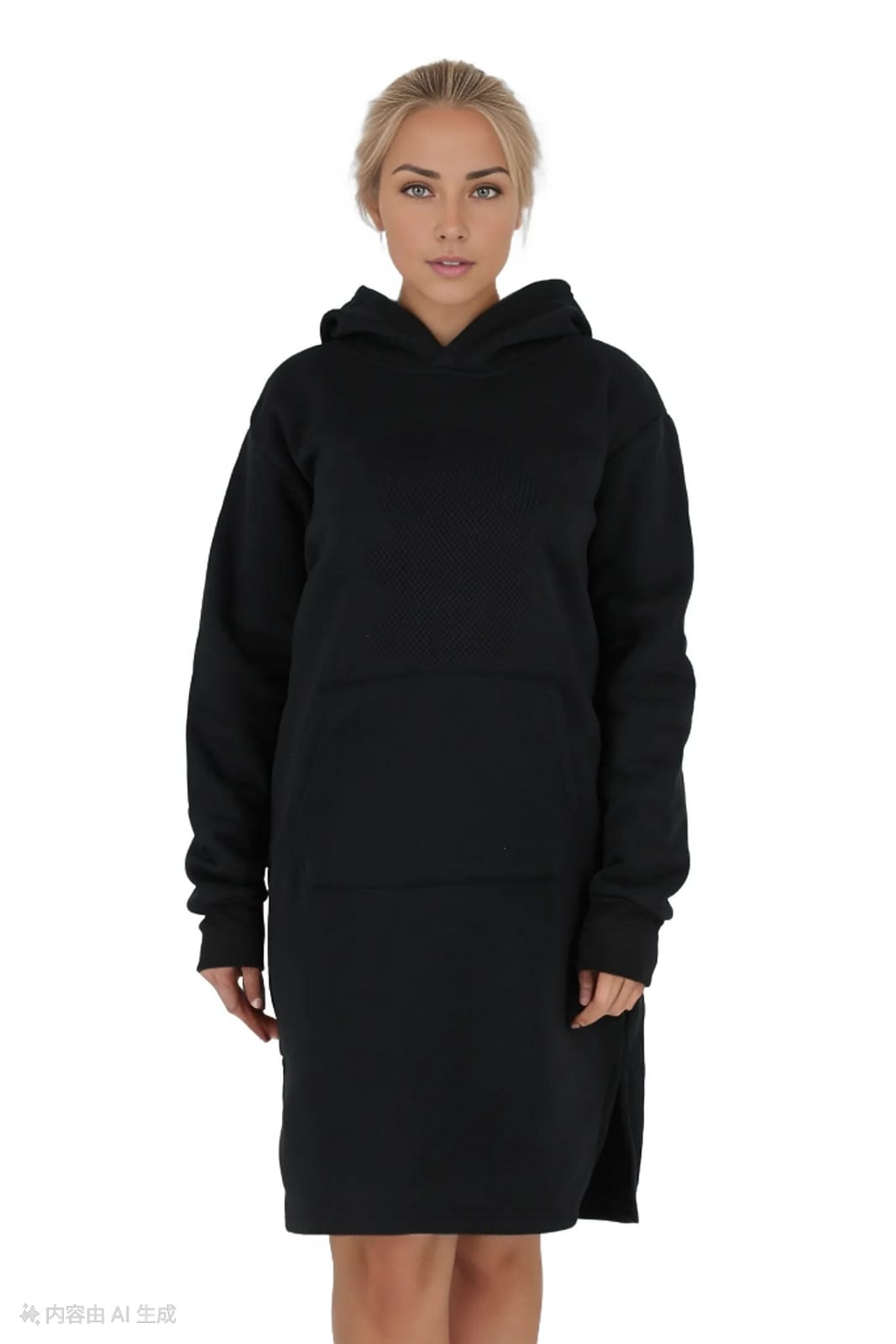 Jersey Hoodie Knee Length Dress